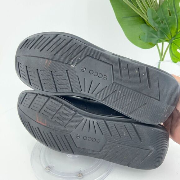 Ecco Men's Classic Moc Loafer Size 40 6 Driving Shoe Black Leather Slip On Comfy - Picture 13 of 14